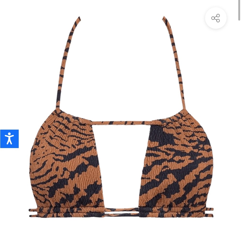 Montce Swim Tigre Micro Scrunch Brasil Bikini Top